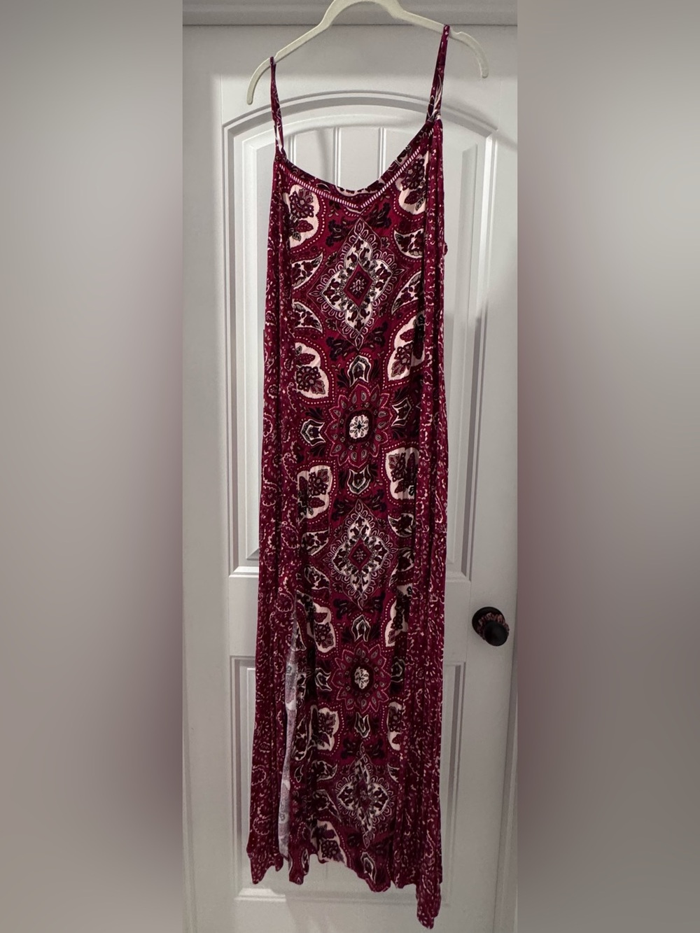 Idyllwind Burgundy Paisley Maxi Dress